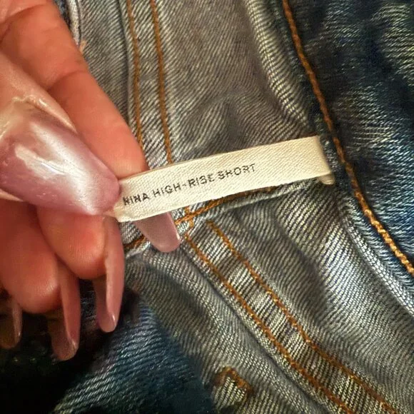 Rag & Bone Womens Nina High-Rise Denim Shorts Size 28 - Picture 4 of 6